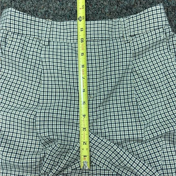 Banana Republic Women’s Size 4 Plaid Pleated Cuff Pant Navy Khaki - Picture 5 of 8